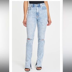PISTOLA High Rise Split Hem Jeans